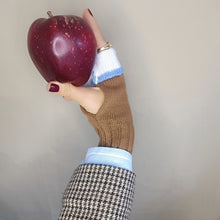 Load image into Gallery viewer, UN/PAIR Fingerless gloves Hazelnut White Sky blue
